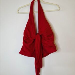 Zara Vibrant Ruby Red Top